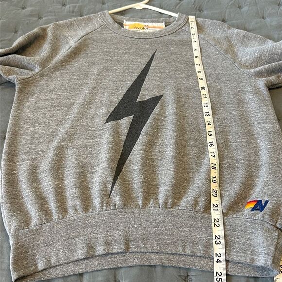 Aviator Nation Bolt Sweatshirt Heather Gray Size XS - Picture 7 of 8
